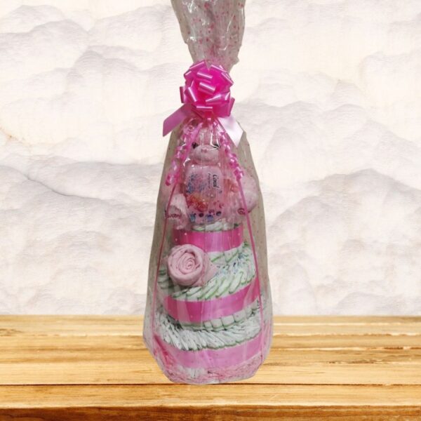 baby girl nappy cake